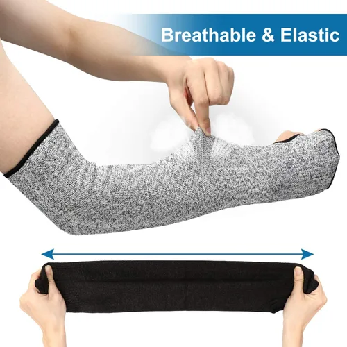 Miniatura 4 de Geyoga 2 pares de mangas de protección de brazo de nivel 5, resistentes a los cortes, protectores de antebrazo para piel fina y moretones