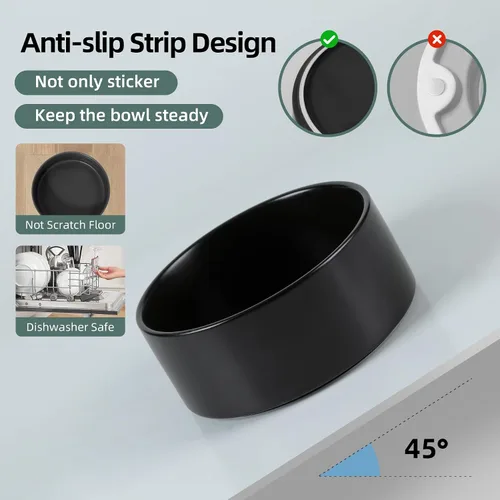 Miniatura 3 de Havniva Juego de 2 cuencos de cerámica de 5.1 pulgadas para perros y gatos, alimentador de alimentos y agua para perros de raza pequeña, gatitos