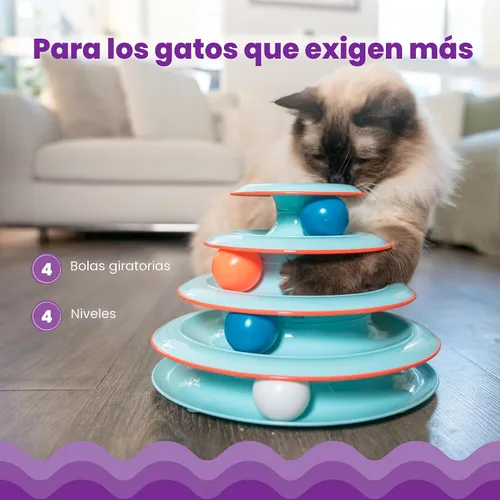 Miniatura 3 de Petstages - Juguete interactivo para gatos Chase Meowtain de 4 niveles