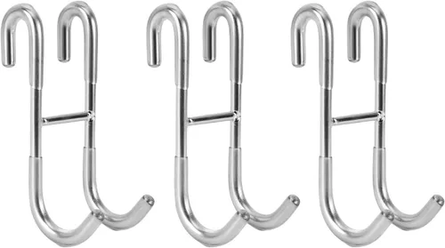 Miniatura 9 de Simtive Ganchos para puerta de ducha (paquete de 2), ganchos para toallas para puerta de vidrio sin marco, ganchos para escobilla de ducha