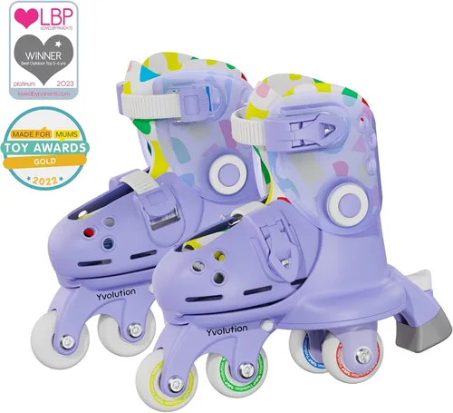 Miniatura 2 de Volution Learner Twista Patines – Patines ajustables 2 en 1 para niños a partir de 2 años – Convierte de patines de tres ruedas a patines en línea