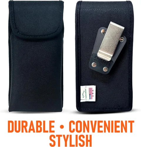 Miniatura 8 de Turtleback Clip para cinturón para iPhone 17 ProMax o 17 Plus - Grande - Se adapta con fundas de estilo voluminoso Defender - Nylon negro de alta