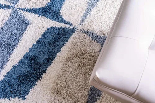 Miniatura 4 de Unique Loom Hygge Shag Collection - Alfombra moderna de inspiración marroquí, diseño geométrico, felpa y acogedora