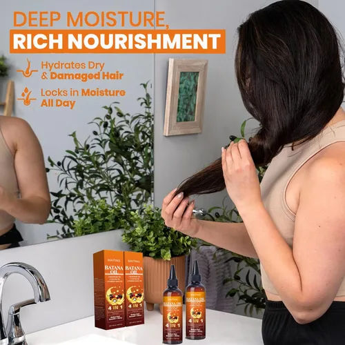 Miniatura 6 de Aceite de batana para el crecimiento del cabello, aceite de batana 4 en 1, semillas de calabaza, romero y ricino, nutre el cabello para hombres