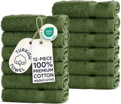 Miniatura 31 de Chakir Turkish Linens - Toallas turcas de 100% algodón, suaves y absorbentes (4 paños, color gris)
