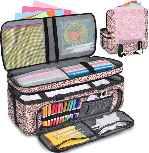 Miniatura 5 de IMAGINING Estuche de transporte para Cricut Maker 3, Maker 4, bolsa de máquina de doble capa con cubierta para Cricut Explore 4, Explore 3, Explore