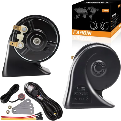 Miniatura 8 de FARBIN Bocina de coche de 12 V Kit de reemplazo de bocina de tren súper ruidosa universal resistente al agua para coche, motocicleta, camión, barco