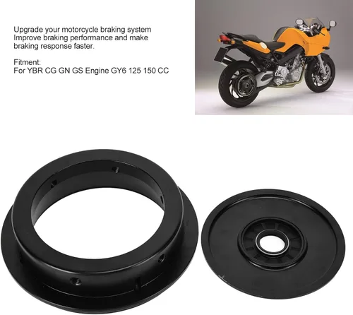 Miniatura 5 de Brida de freno de tambor trasero de motocicleta Brida de freno de tambor trasero de motocicleta de aleación de aluminio negro para YBR CG GN GS