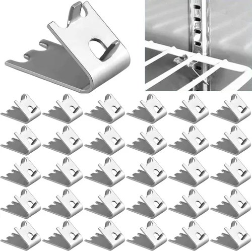 Miniatura 9 de 920158 Clip para estante del congelador, clip de acero inoxidable para estante del refrigerador, soporte de estante del enfriador del congelador