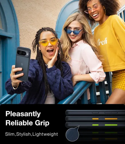Miniatura 7 de TORRAS Funda a prueba de golpes diseñada para Google Pixel 9 Pro / Pixel 9 [probada en caídas de grado militar de 16 pies], translúcida, delgada