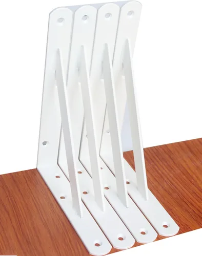 Miniatura 73 de Paquete de 16 soportes de estante resistentes negros de 20 pulgadas de largo x 12 pulgadas de alto con tornillos, soportes de estante de metal