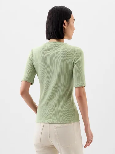 Miniatura 2 de GAP Henley de manga corta acanalada para mujer