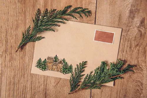 Miniatura 5 de Hying Sellos y troqueles para árbol de Navidad para hacer tarjetas, corona de casa de Navidad troqueles y sellos transparentes para diario