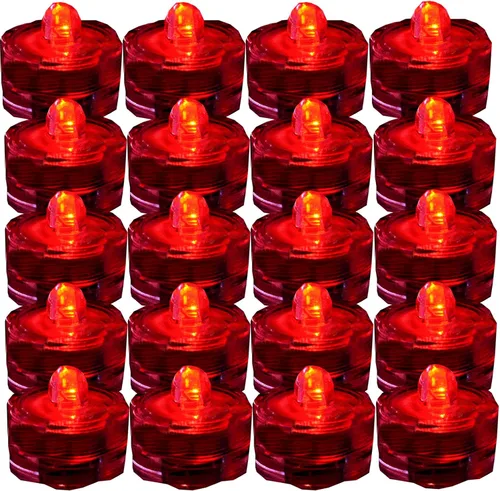 Miniatura 8 de Luces led muy brillantes, sumergibles, color té, para fiestas, bodas Azul