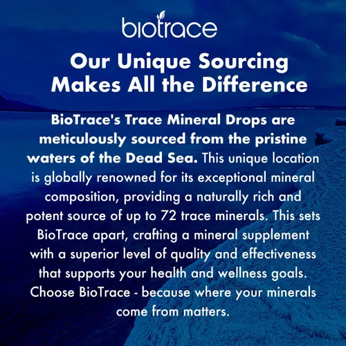 Miniatura 2 de BioTrace Gotas minerales del Mar Muerto Más de 72 minerales traza concentrados, magnesio líquido iónico, cloruro, potasio Bajo en sodio
