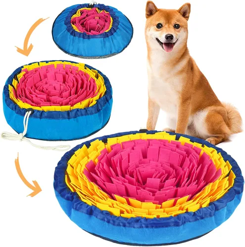 Miniatura 8 de Vivifying Tapete de olfateo para perros, juguetes de rompecabezas ajustables para perros tapete para olfatear, juguetes interactivos de Rojo