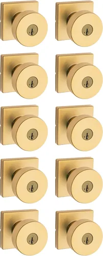 Miniatura 37 de Kwikset Pismo Manija de privacidad para puerta, para interiores, con cerradura, sin llave, con protección Microban, para baño y dormitorio, negro
