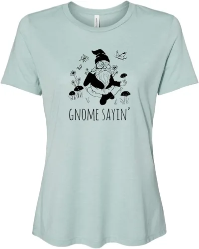 Miniatura 7 de Cute Women's Screen Printed Crew Neck Tee, Shirts With Sayings, Dusty Blue or Olive