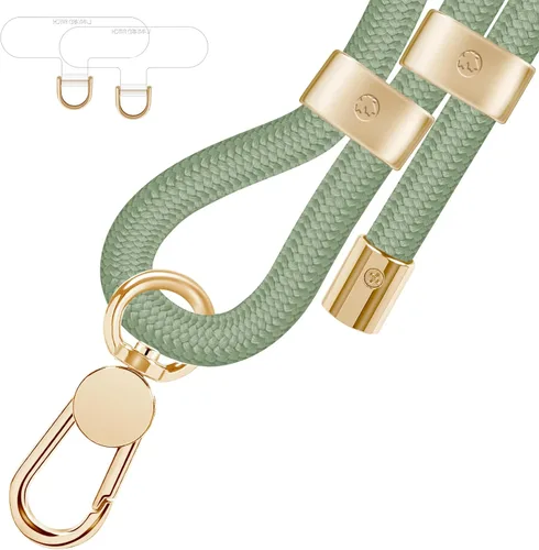 Miniatura 15 de UKON Cordón para teléfono celular, cordón bandolera y correa de muñeca, hebilla de metal premium con dijes para teléfono con 2 parches de correa