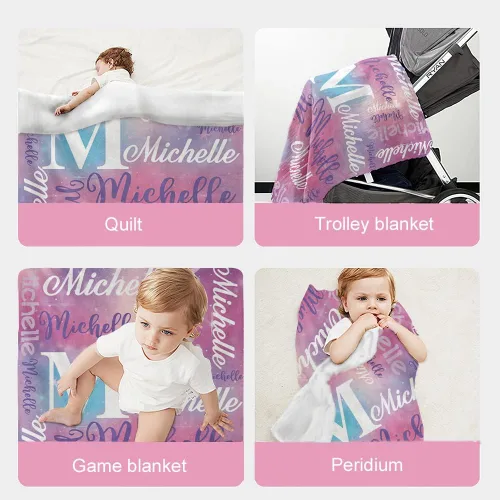 Miniatura 7 de Novgarden Mantas de Bebé Personalizadas para Niñas Adolescentes, Manta Personalizada con Nombre de Franela, Manta de Tiro para Niños, Artículos
