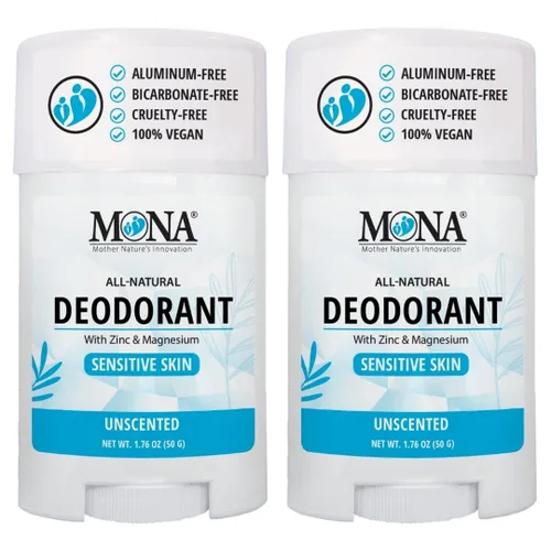 Miniatura 10 de MONA BRANDS - Desodorante natural para mujeres y hombres Para pieles sensibles Sin aluminio ni bicarbonato de sodio (BERGAMOT LIMON 1.76 Oz)