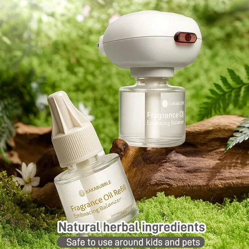 Miniatura 3 de Kit de iniciación de difusor de aceite esencial enchufable al aire libre, paquete de 2 – frescura de 30 días, seguro para mascotas y niños, ideal