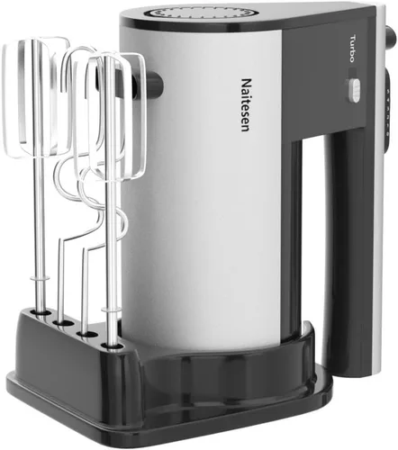 Miniatura 4 de Mezclador de mano eléctrico de 600 W, 10 velocidades, potente con mezclador de mano Turbo para hornear torta cocina mezclador con batidores, batir