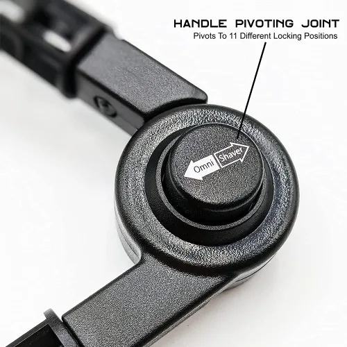 Miniatura 6 de OmniShaver Kit de afeitado ergonómico de mantenimiento trasero – Mango extensible con cabezales de afeitado dobles para un fácil alcance – Incluye