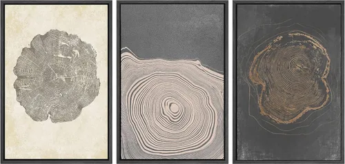 Miniatura 278 de SIGNWIN Lienzo enmarcado para pared, arte con pinceladas de flujo neutro en tonos beige abstractos, ilustraciones, arte moderno, decorativo