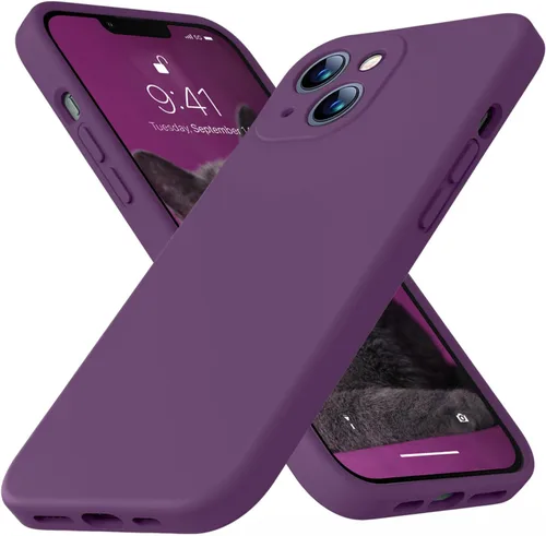 Funda compatible con iPhone 13 de 6.1 pulgadas, de silicona líquida premium [forro de microfibra suave antiarañazos], goma de gel, protección Uva