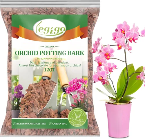 Miniatura 10 de Legigo Corteza Orgánica para Macetas de Orquídeas de 2 Cuartos de Galón - Mezcla Totalmente Natural de Corteza de Orquídea para Macetas, Astillas