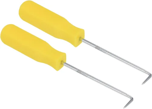 PATIKIL Junta tórica de 90 grados 5.591 in, 2 juntas de sello de aceite, herramienta de extracción de destornilladores de precisión, color amarillo