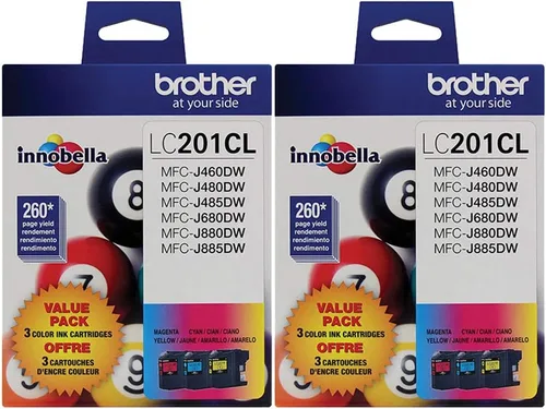 Brother LC2013PKS - Cartuchos de tinta de color de rendimiento estándar genuinos, paquete de 3 unidades, incluye 1 cartucho de cada uno de cian,