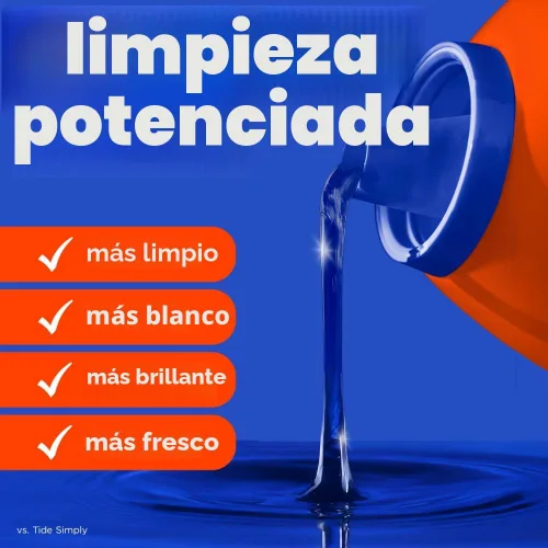 Miniatura 3 de Tide Jabón líquido, detergente para ropa, alta eficiencia, aroma original, 64 cargas