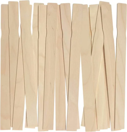Miniatura 8 de Paquete de 5 palitos de pintura, palitos de madera para manualidades, palitos de pintura de 12 pulgadas para mezclar epoxi y resina, agitadores