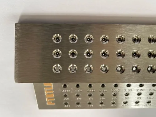 Miniatura 4 de Placa redonda de acero de carburo para joyería para fabricación de alambre de joyería (0.010-0.110 in, 39 agujeros)