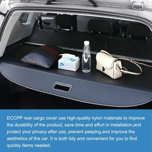 Miniatura 7 de ECCPP Cubierta de carga retráctil para maletero de automóvil, cubierta de seguridad para maletero 2015-2019, compatible con Toyota Land Cruiser