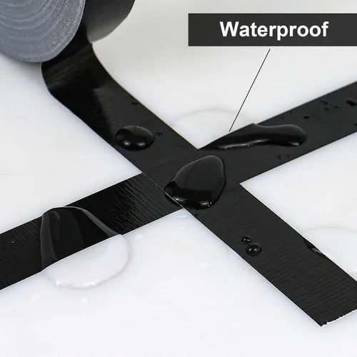 Miniatura 4 de JIALAI HOME Cinta adhesiva negra, 1 pulgada x 60 yardas, resistente, flexible, sin residuos, cinta impermeable para todo clima, resistente a