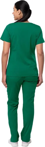 Miniatura 2 de Adar Pro - Conjunto para mujer camiseta con cuello en V y pantalones con múltiples bolsillos para trabajo ropa de enfermera