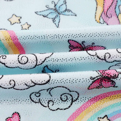 Miniatura 97 de HOZIY - Leotardos de manga larga para niñas, de gimnasia, para niños pequeños, trajes florales de unicornio, galaxia, arco iris, patrón de rayas