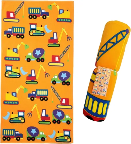 Miniatura 16 de Wildkin Toalla de playa para niños, 100% algodón, suave y absorbente, ideal para piscina y playa, animales salvajes