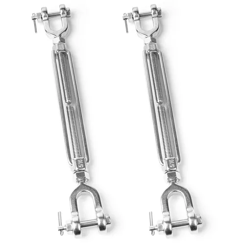 Miniatura 9 de Tensor de mandíbula y mandíbula de acero inoxidable 304, tensor de cable resistente de 3/16 pulgadas, límite de carga de trabajo de 570 libras