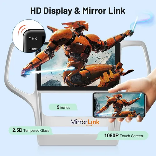 Miniatura 5 de [2G+32G] Radio de coche Android para Jeep Grand Cherokee 2008 2009 2010 2011 2012 2013, pantalla táctil de 9 pulgadas, estéreo de juego