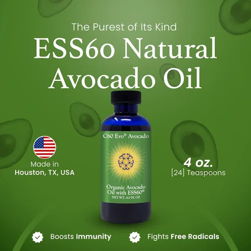 Miniatura 3 de Aceite de aguacate orgánico, ESS60 100% puro (0.6 mg/ml) apoya la salud de las articulaciones, la flexibilidad, la energía, la inmunidad, el sueño