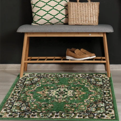 Miniatura 16 de Antep Rugs - Alfombra oriental tradicional de 2 x 3 con medallón para interiores Siesta (azul marino, 2 pies x 3 pies)