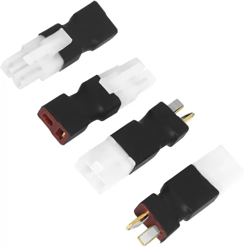 Miniatura 7 de ShareGoo - 2 pares de adaptadores compatibles con Big Tamiya Style a T Plug hembra macho adaptador para RC FPV Drone Car Truck Lipo NiMH cargador