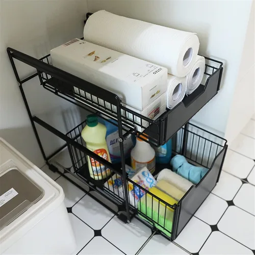 Miniatura 6 de Carrito de almacenamiento de frutas y verduras, estantes de organización y almacenamiento para el hogar, estantes de cubiertos de cocina, estantes