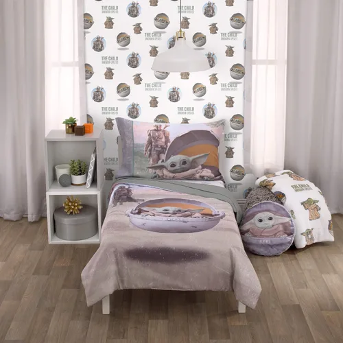 Miniatura 14 de Disney Mickey Mouse y sus amigos - Juego de cama para niños pequeños de 4 piezas - Sábanas ajustadas, funda de almohada, sábana encimera y edredón