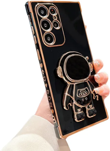 Miniatura 51 de phylla Funda de teléfono para Samsung Galaxy S22 Ultra de 6.8 pulgadas, funda de teléfono con soporte de astronauta chapado de lujo con bonito