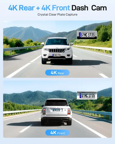 Miniatura 2 de VIOFO A229 Ultra 2CH Dual 4K Dash Cam frontal y trasera, sensores STARVIS 2 IMX678 dobles y 2 canales 4K HDR, Wi-Fi de 5 GHz más rápido y cámara